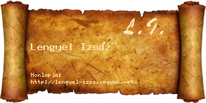 Lengyel Izsó névjegykártya